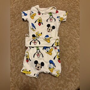 H&M Kids Matching Set - White with Cartoon Characters